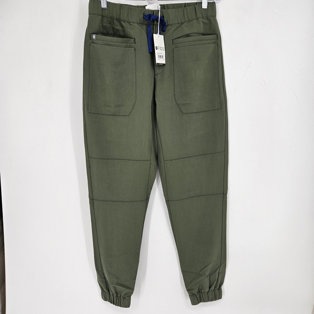 Figs Scrub Pants‎ Mens Medium Classic Cape Cargo Jogger Healthcare Moss Green
